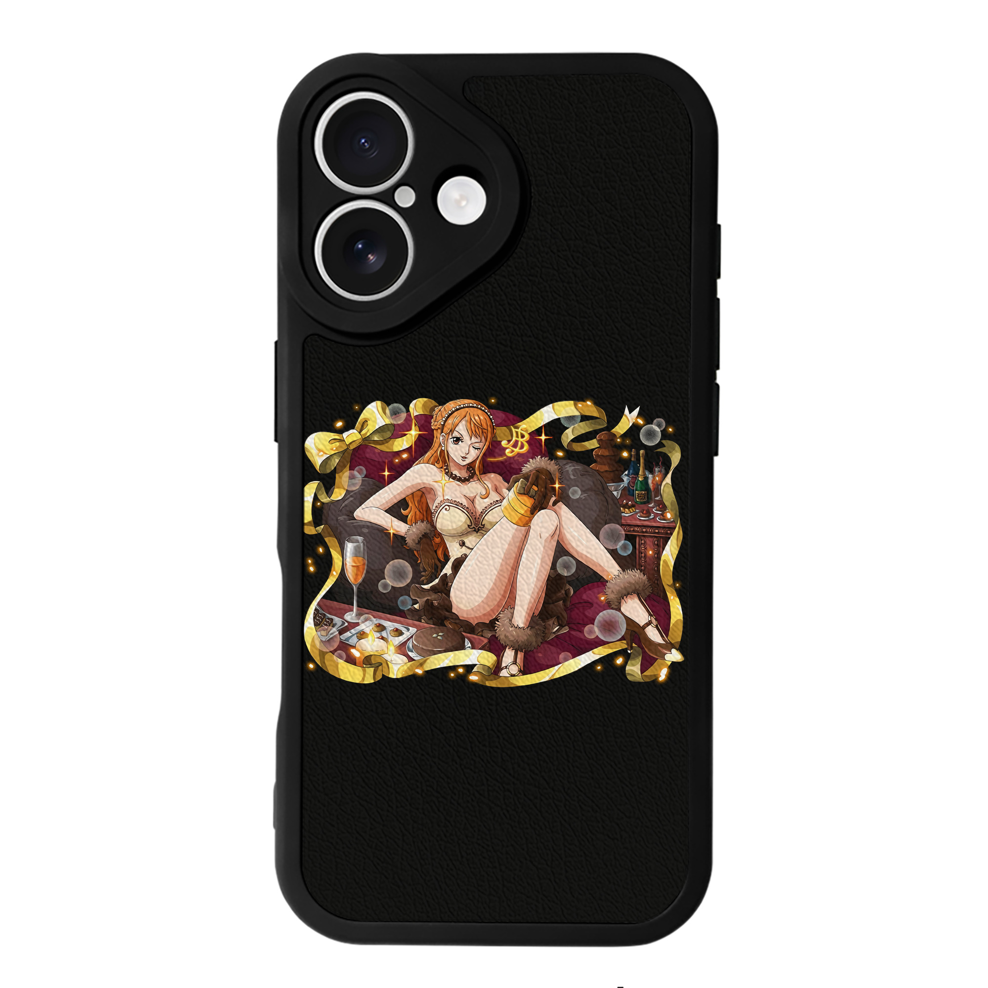 （画像用） ワンピース ナミ ONE PIECE Nami 【iPhone 16シリーズ対応】シリコンスマホケース（レザー調） 材質：シリコン
